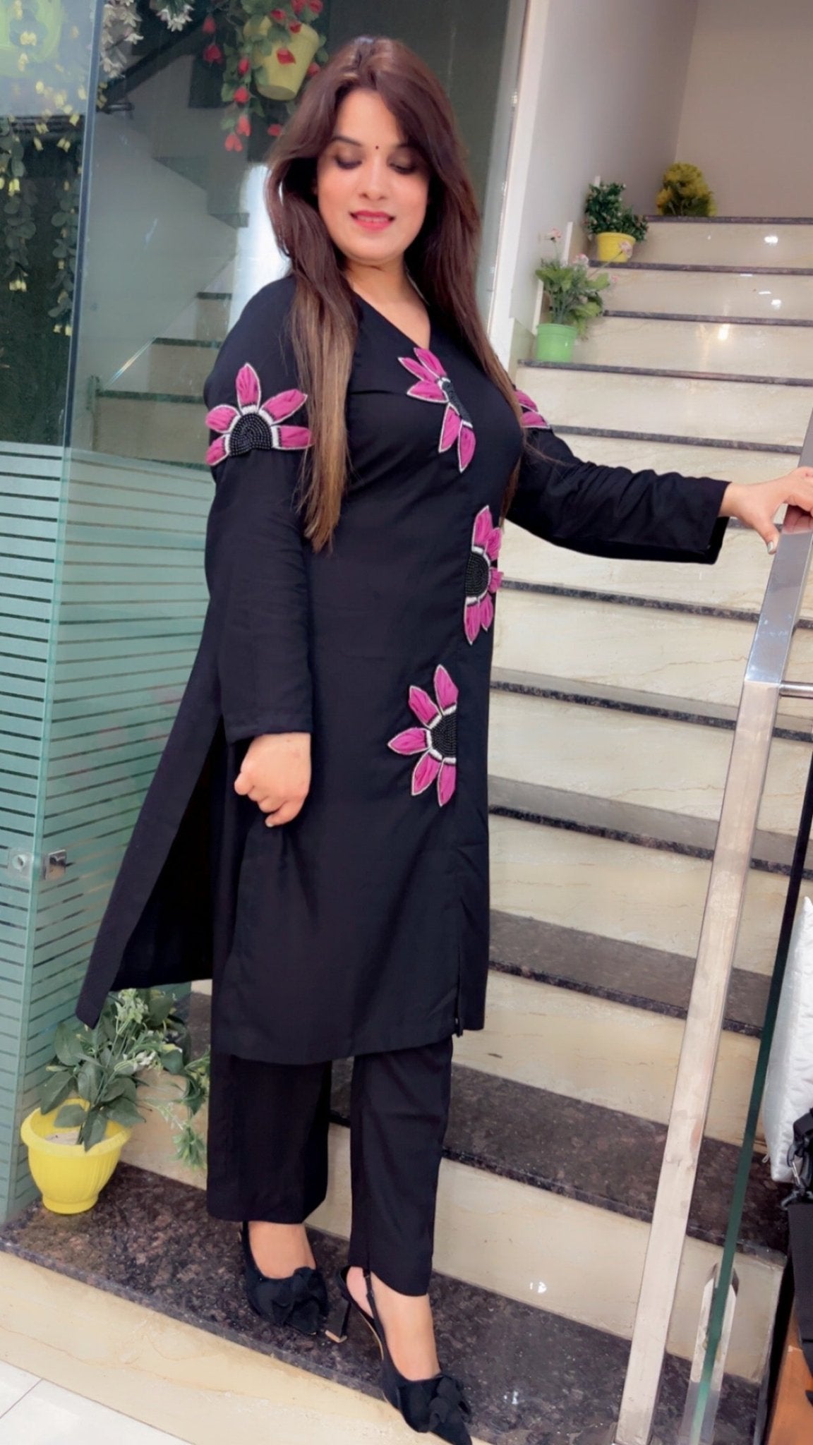 Rayon Embroidered Kurti Set - Kirti Kapoor Couture
