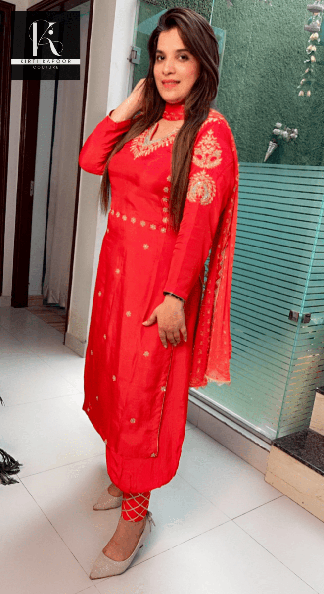 Red Hand - Embroidered Salwar Suit - Kirti Kapoor Couture