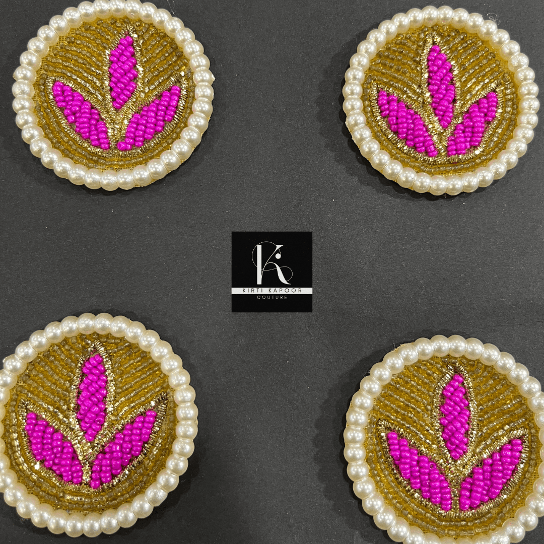 Round Patch for Shirts (Purple + Gold) - Kirti Kapoor Couture
