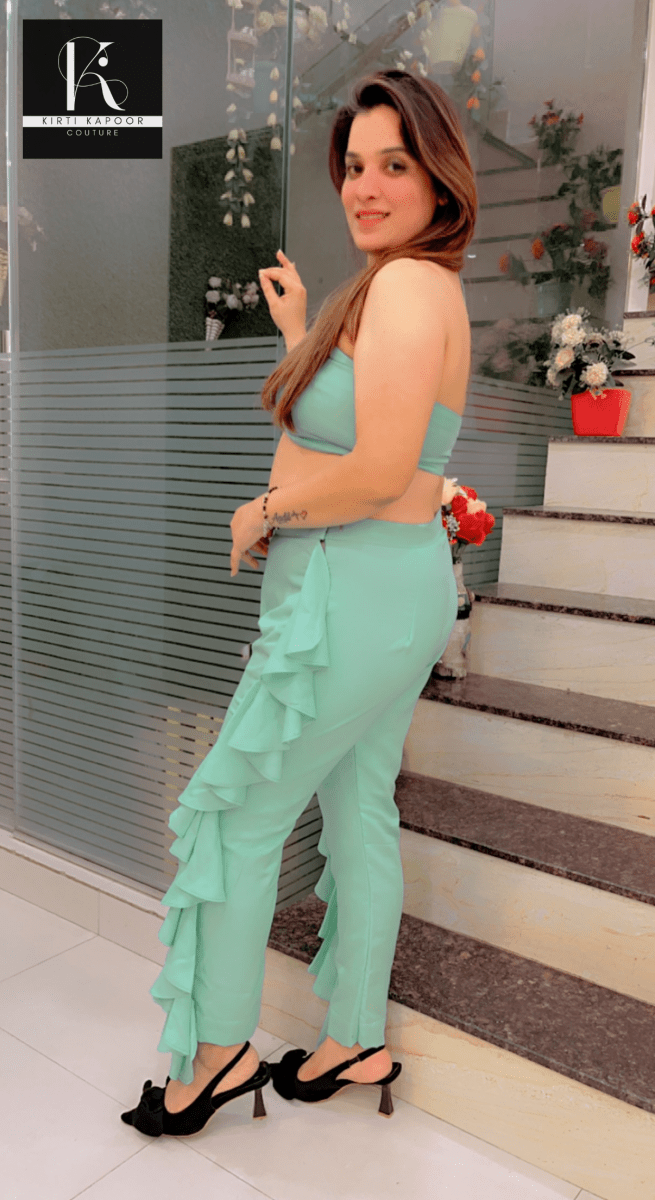 Sea - Green Co - ord set (Perfect Vacation Outfit) - Kirti Kapoor Couture