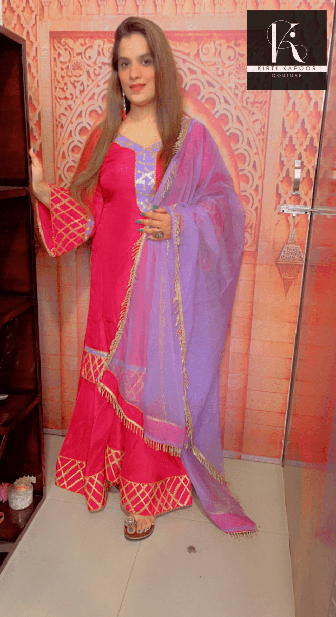 Semi - Formal Designer Suit by Kirti Kapoor - Kirti Kapoor Couture