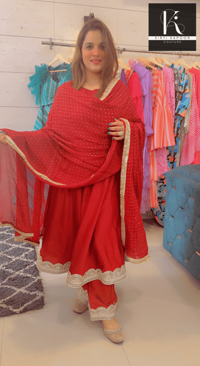 Silk Anarkali Traditional Suit by Kirti Kapoor Couture - Kirti Kapoor Couture