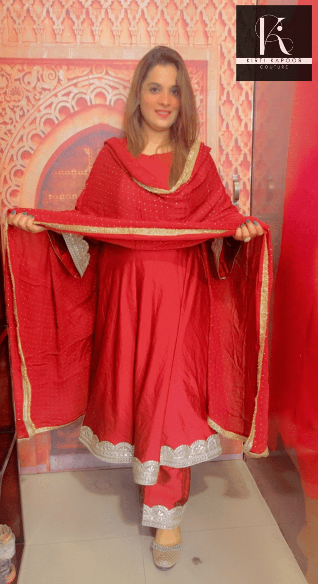 Silk Anarkali Traditional Suit by Kirti Kapoor Couture - Kirti Kapoor Couture