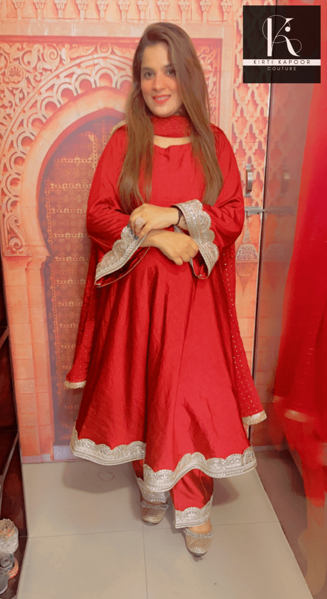 Silk Anarkali Traditional Suit by Kirti Kapoor Couture - Kirti Kapoor Couture