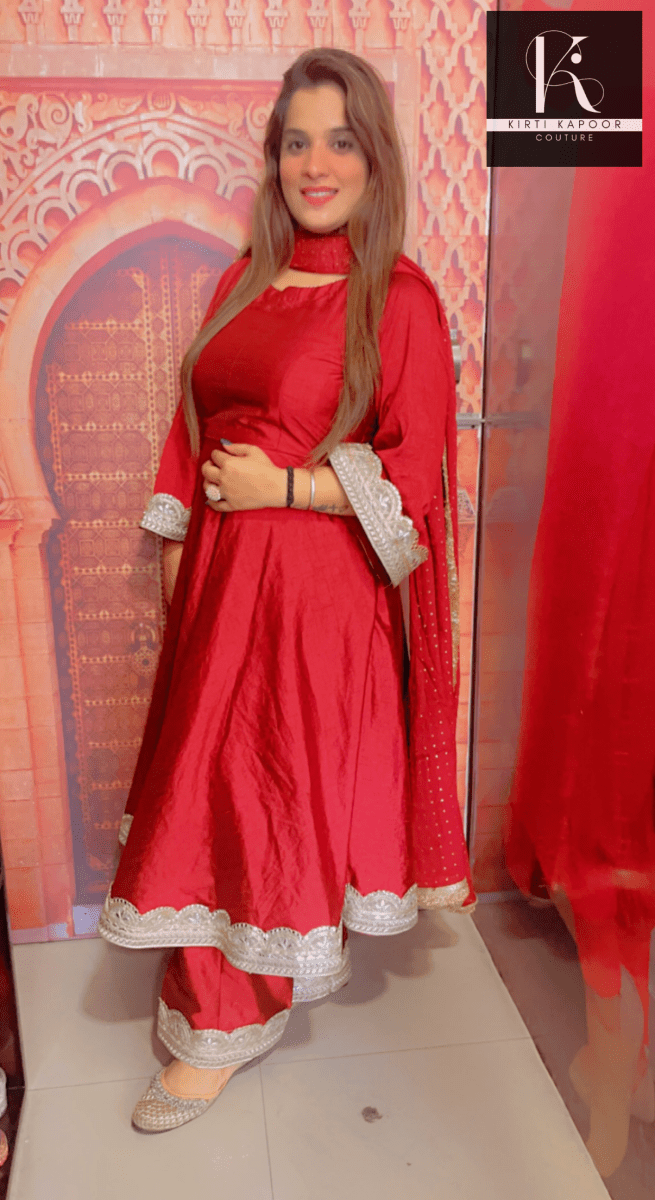 Silk Anarkali Traditional Suit by Kirti Kapoor Couture - Kirti Kapoor Couture