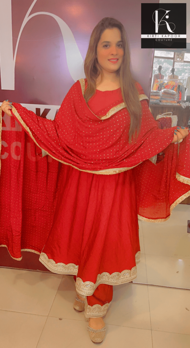 Silk Anarkali Traditional Suit by Kirti Kapoor Couture - Kirti Kapoor Couture