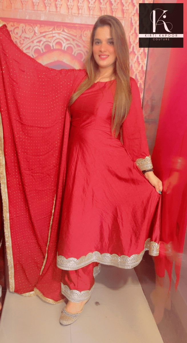 Silk Anarkali Traditional Suit by Kirti Kapoor Couture - Kirti Kapoor Couture