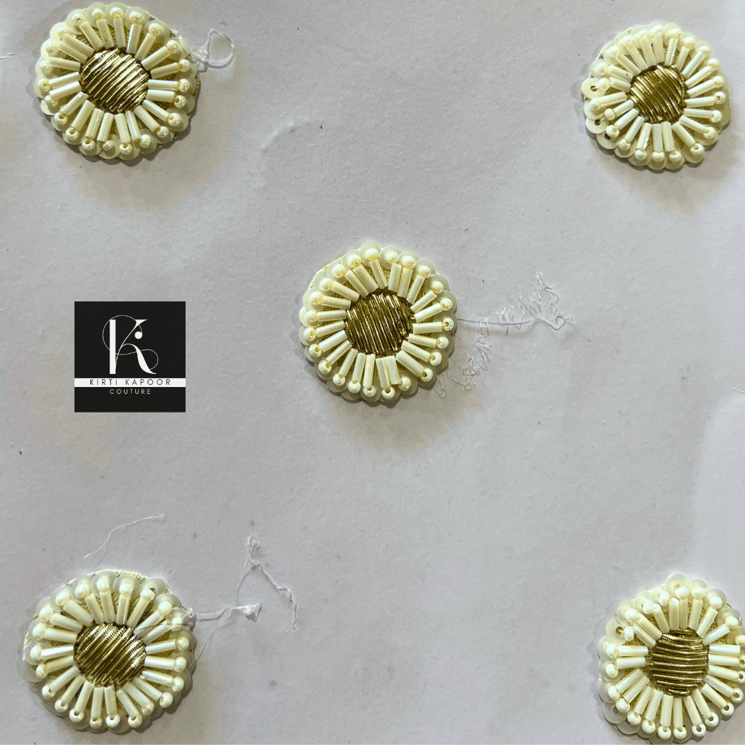 Small White Gold Patch for Dress - Kirti Kapoor Couture