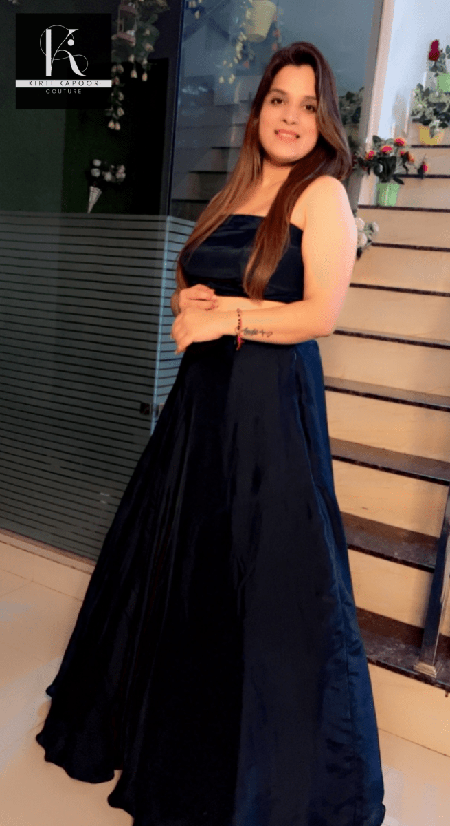Three Piece Dress with Embroidered Jacket - Kirti Kapoor Couture