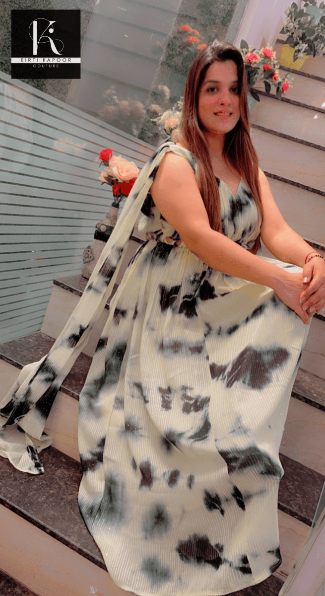 Tie and Dye Sequence Summer Gown - Kirti Kapoor Couture