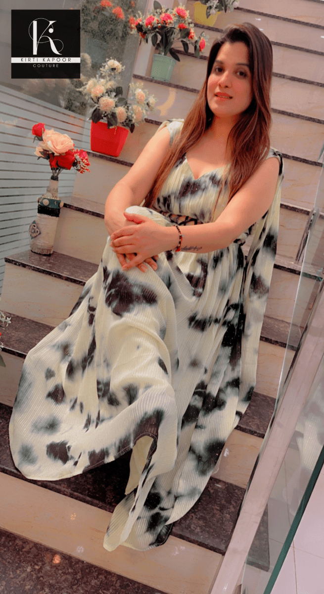 Tie and Dye Sequence Summer Gown - Kirti Kapoor Couture