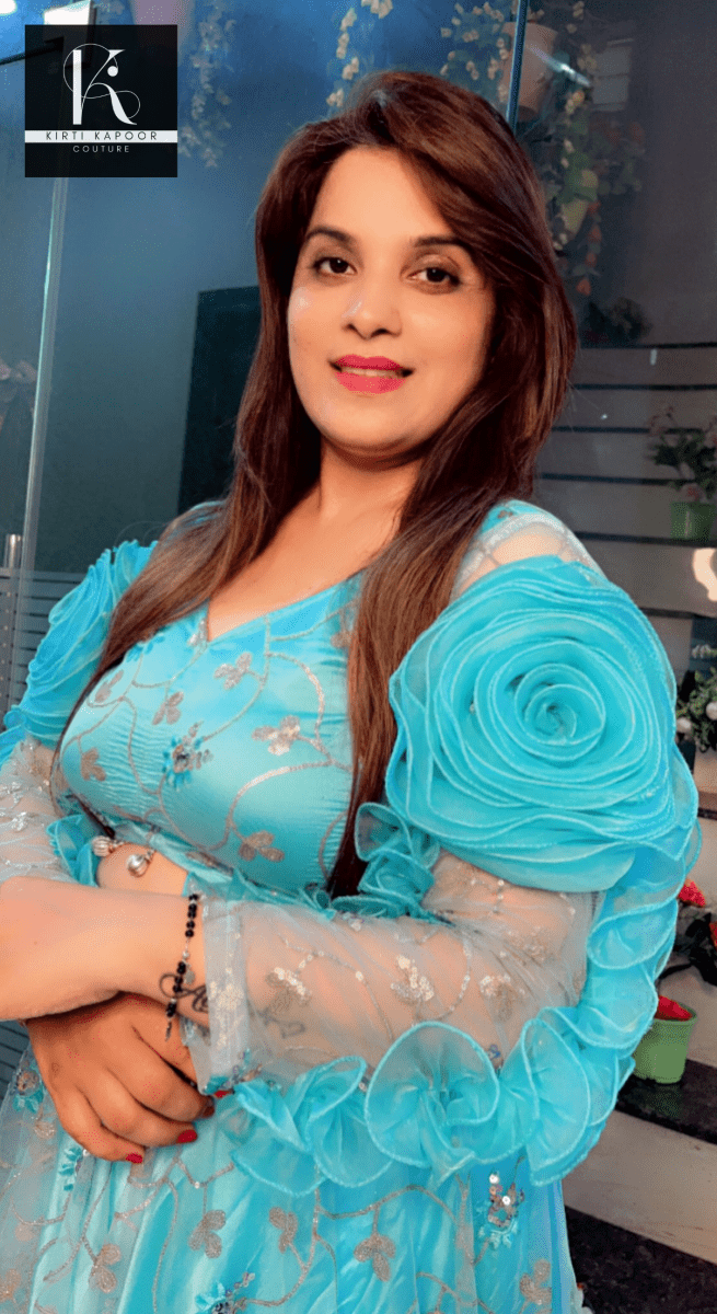 Tiffany Blue Designer Lehenga Choli - Kirti Kapoor Couture