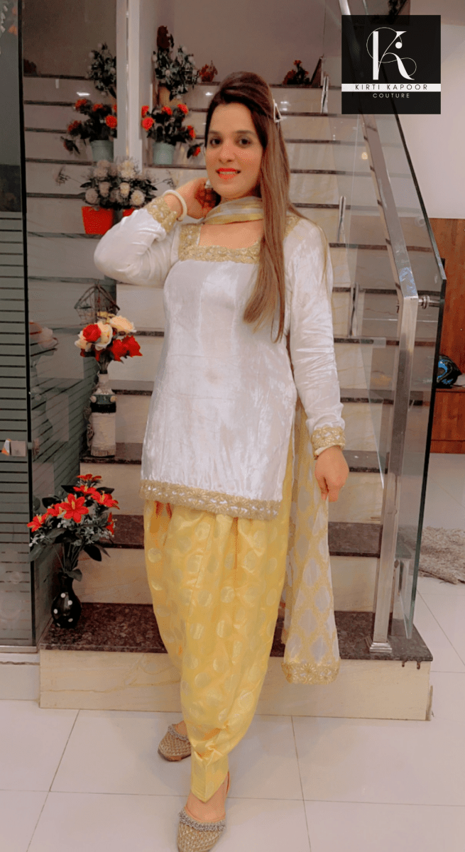 Velvet-Brocade Salwar Suit (Apt Punjabi Attire) - Kirti Kapoor Couture Velvet-Brocade Salwar Suit (Apt Punjabi Attire) - Kirti Kapoor Couture