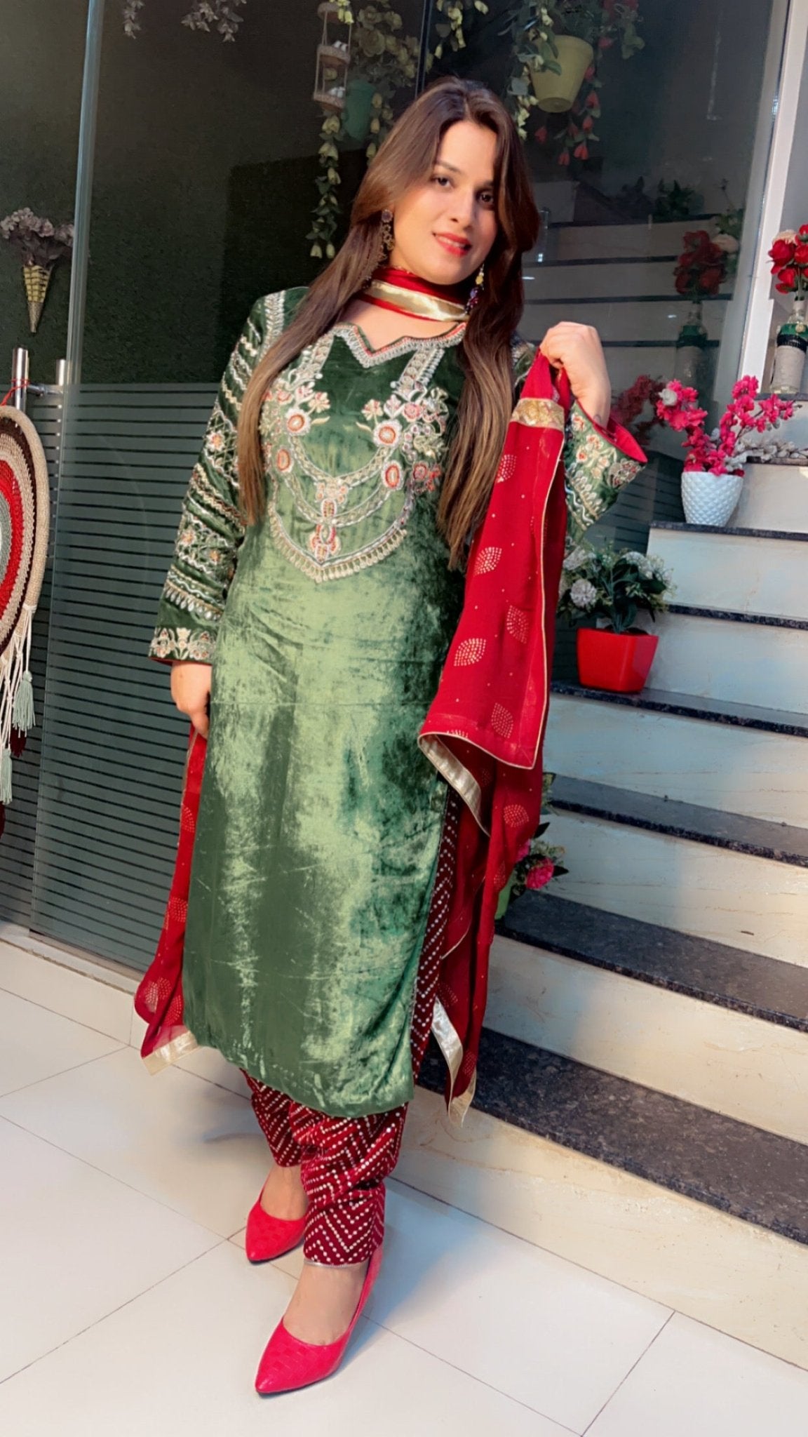 Velvet Salwar Suit - Kirti Kapoor Couture