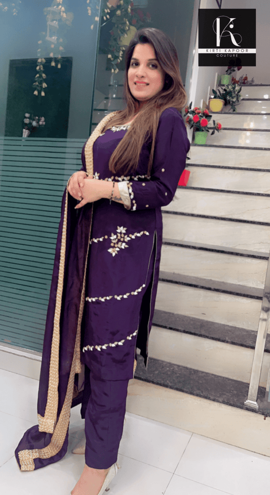 Violet Hand - Embroidered Pant Suit - Kirti Kapoor Couture