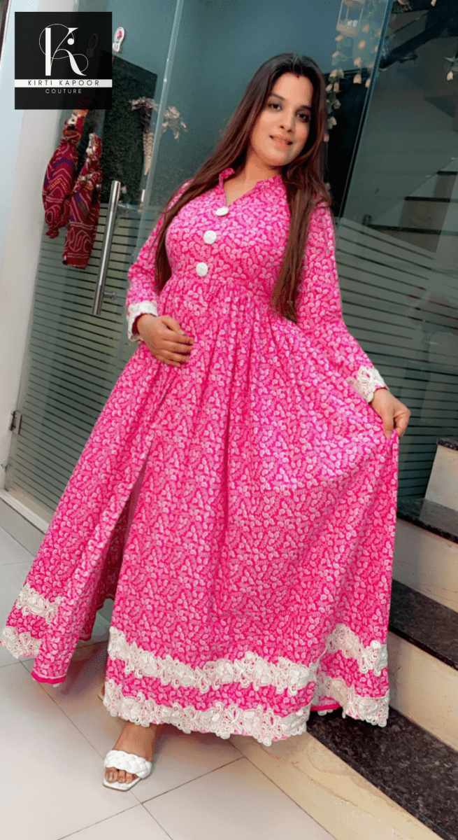 White A - line Front - Cut Shirt with a Chicken Pants - Kirti Kapoor Couture