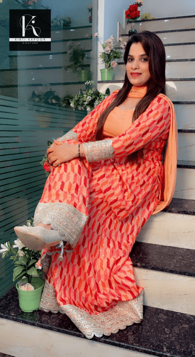 Worked Silk Boutique Fabric Four Piece Set - Kirti Kapoor Couture