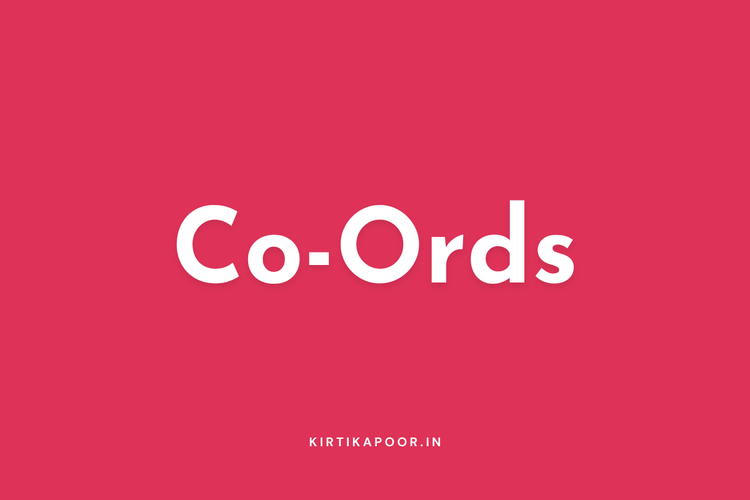 Co-ord Sets Collection - Kirti Kapoor Couture