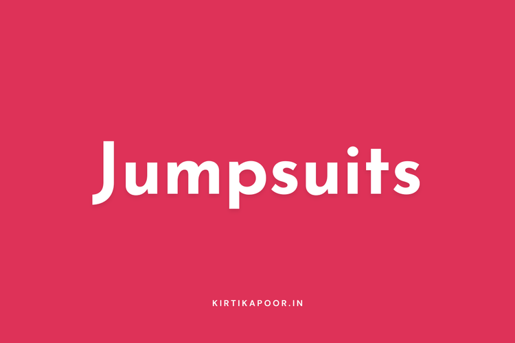Jumpsuits Collection - Kirti Kapoor Couture