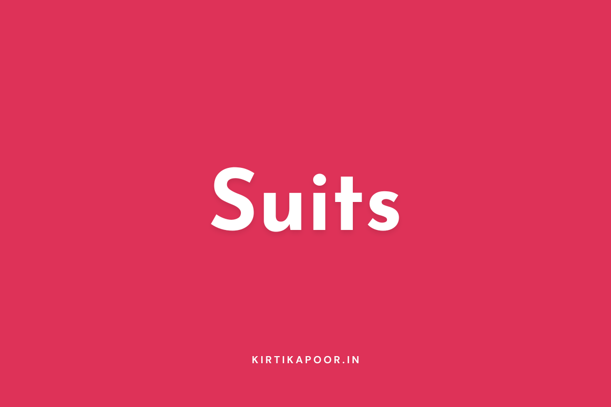 Suits Collection - Kirti Kapoor Couture