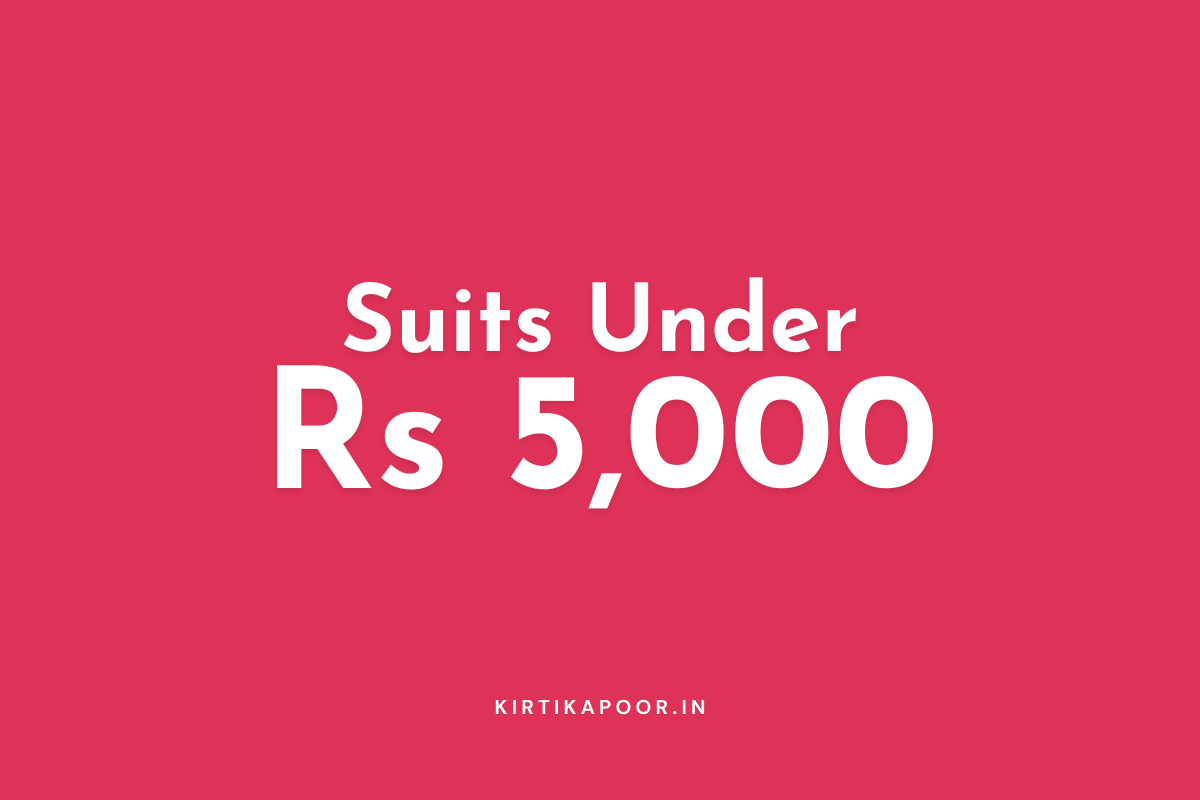 Suits Under Rs 5,000