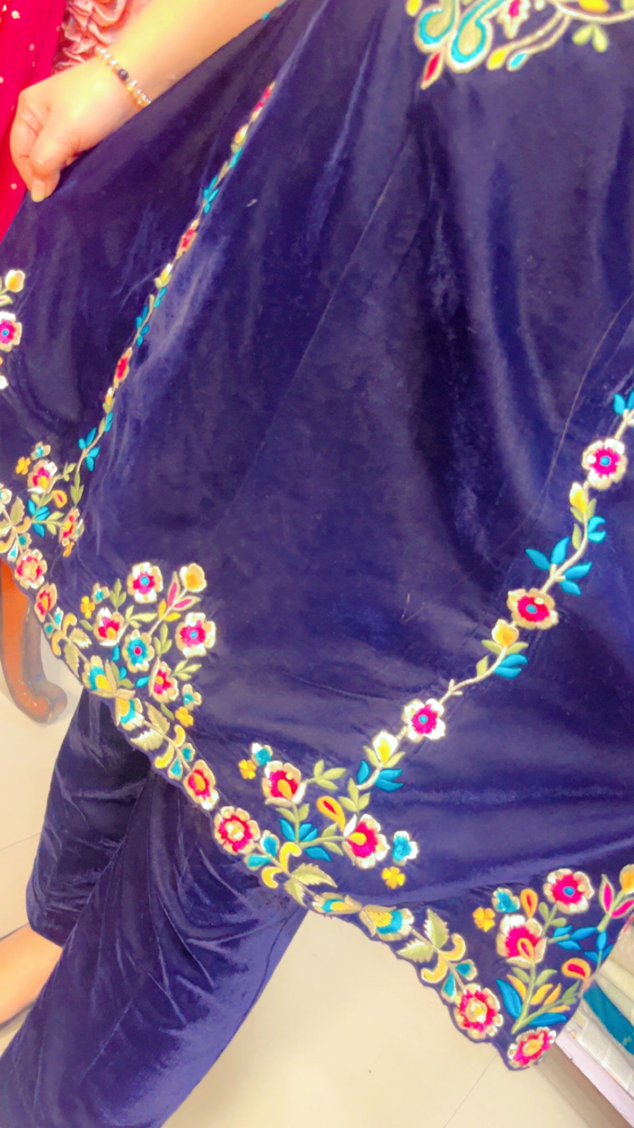 Navy Blue Embroidered Co-Ord Set (CS006)