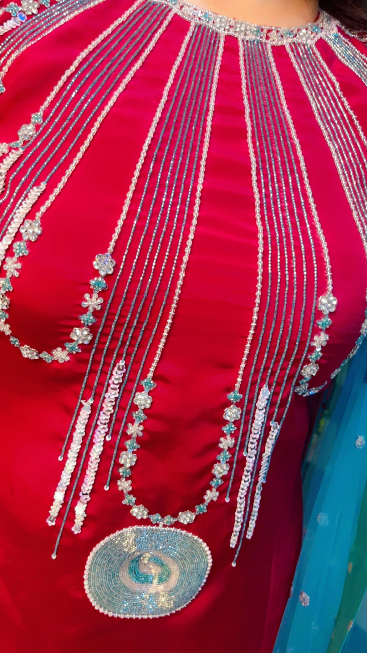 Embroidered Dhoti Suit