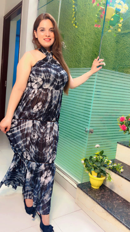 Tie-Dye Designer Gown