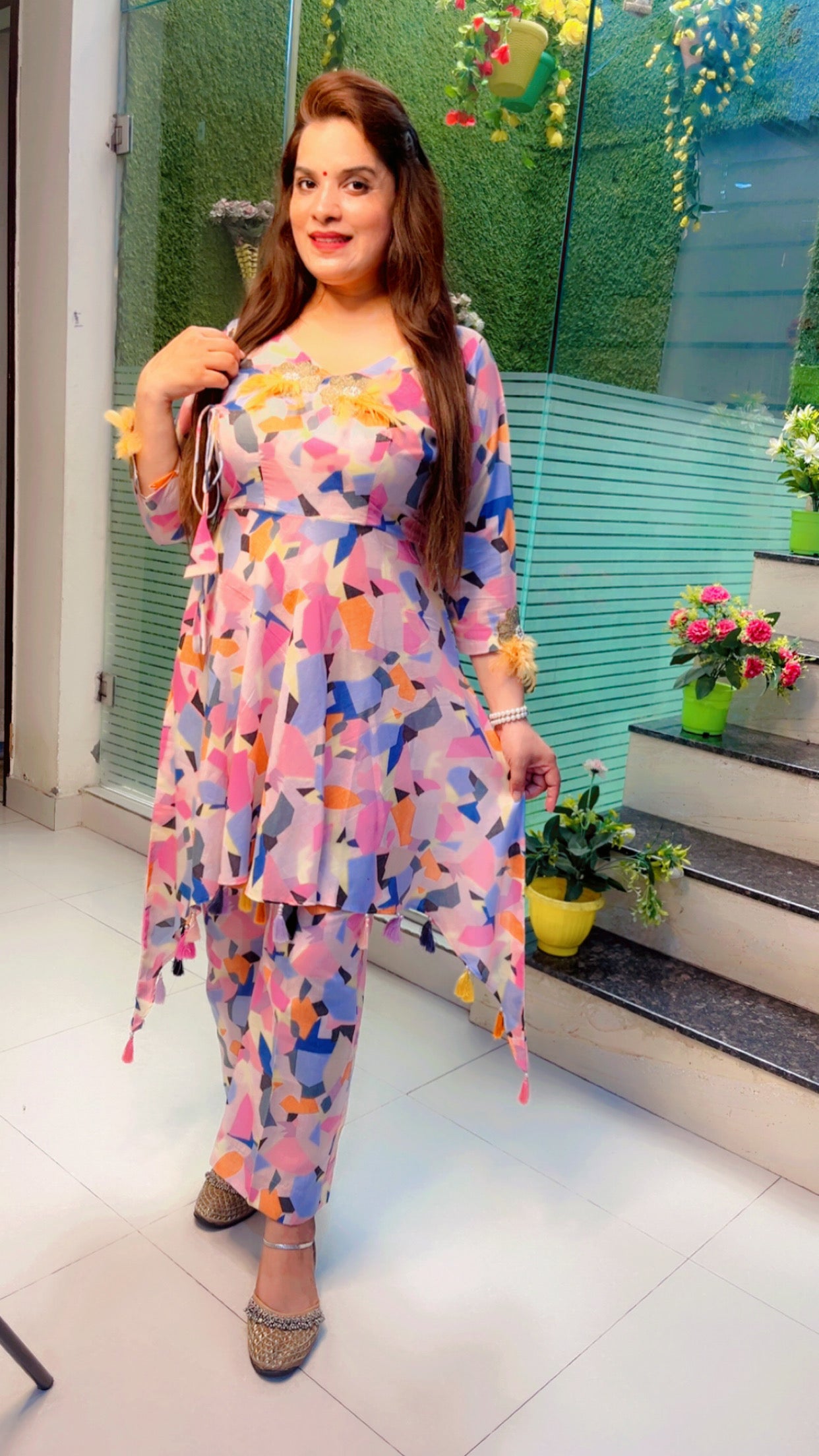 Printed Designer A-line Fit