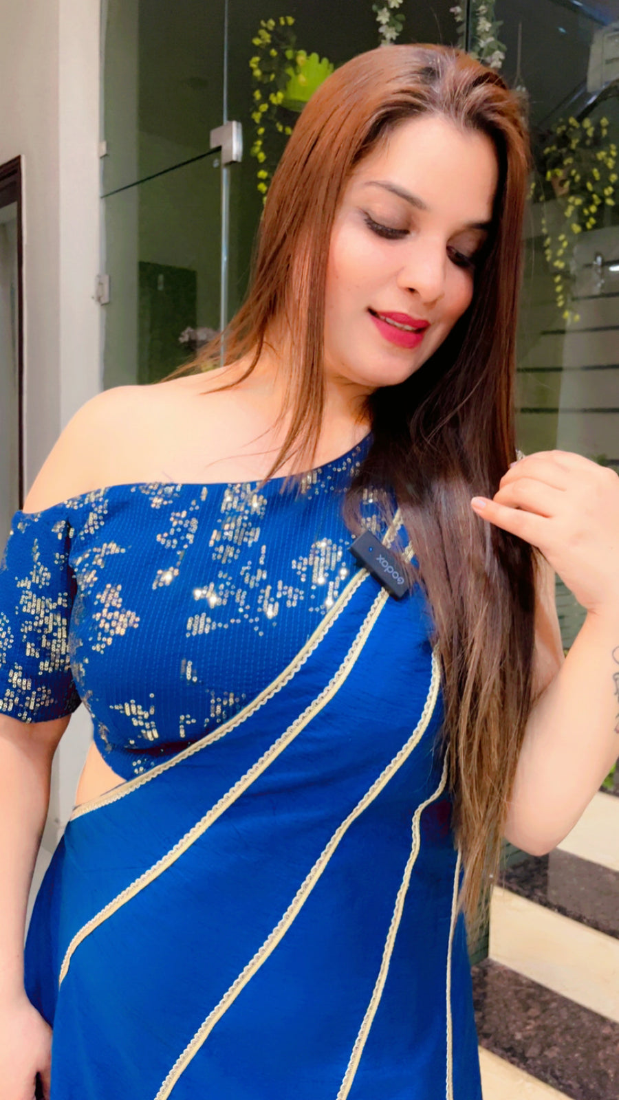 Navy Blue Partywear Dress (WG002)