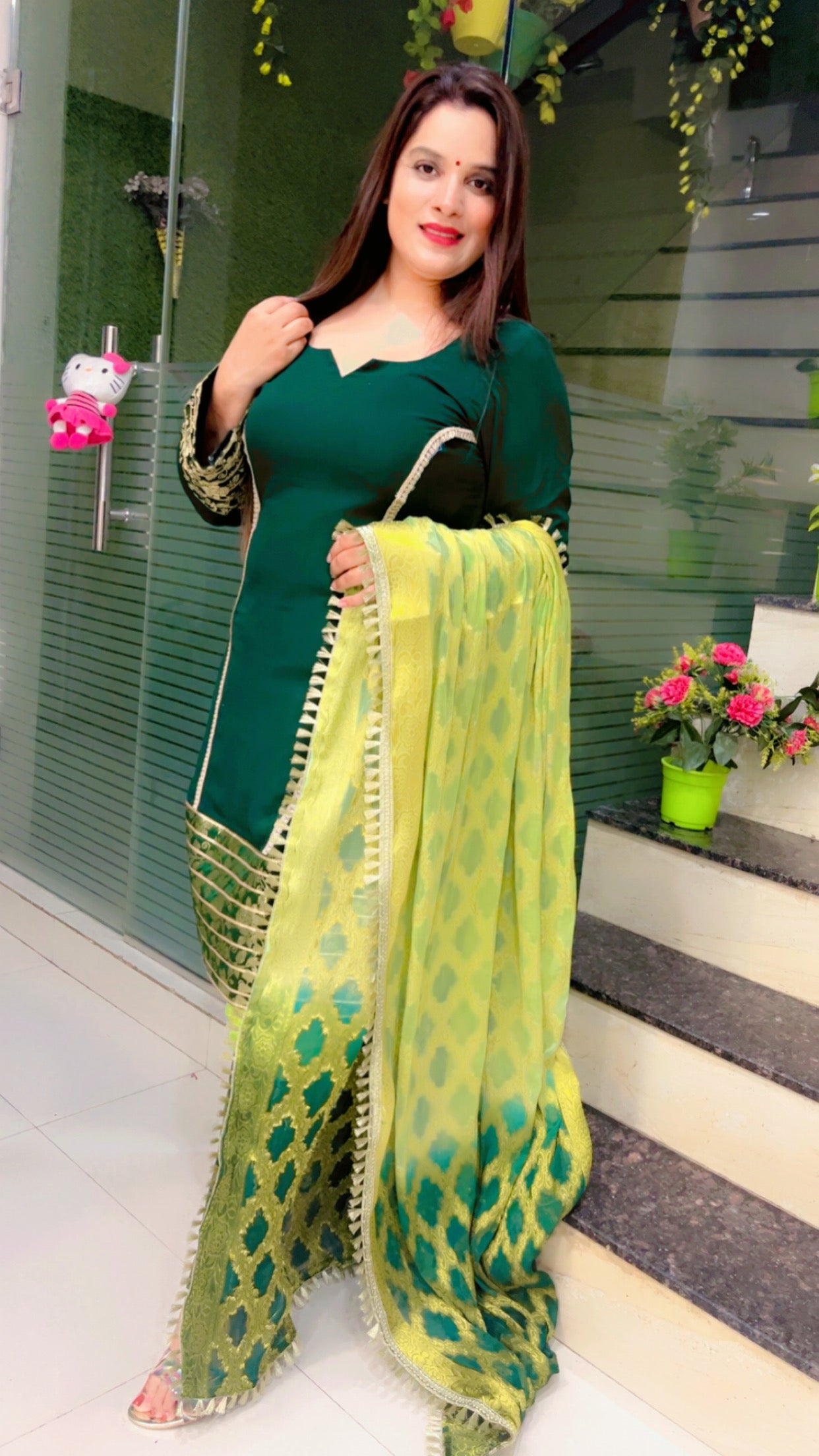 Green Designer Salwar Suit (SS010)