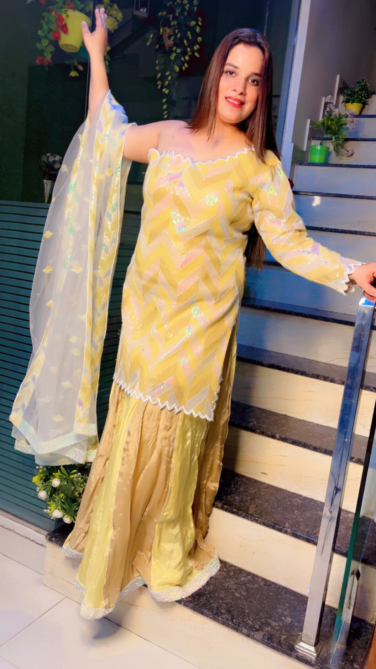 Yellow Designer Wedding Suit (PS010)