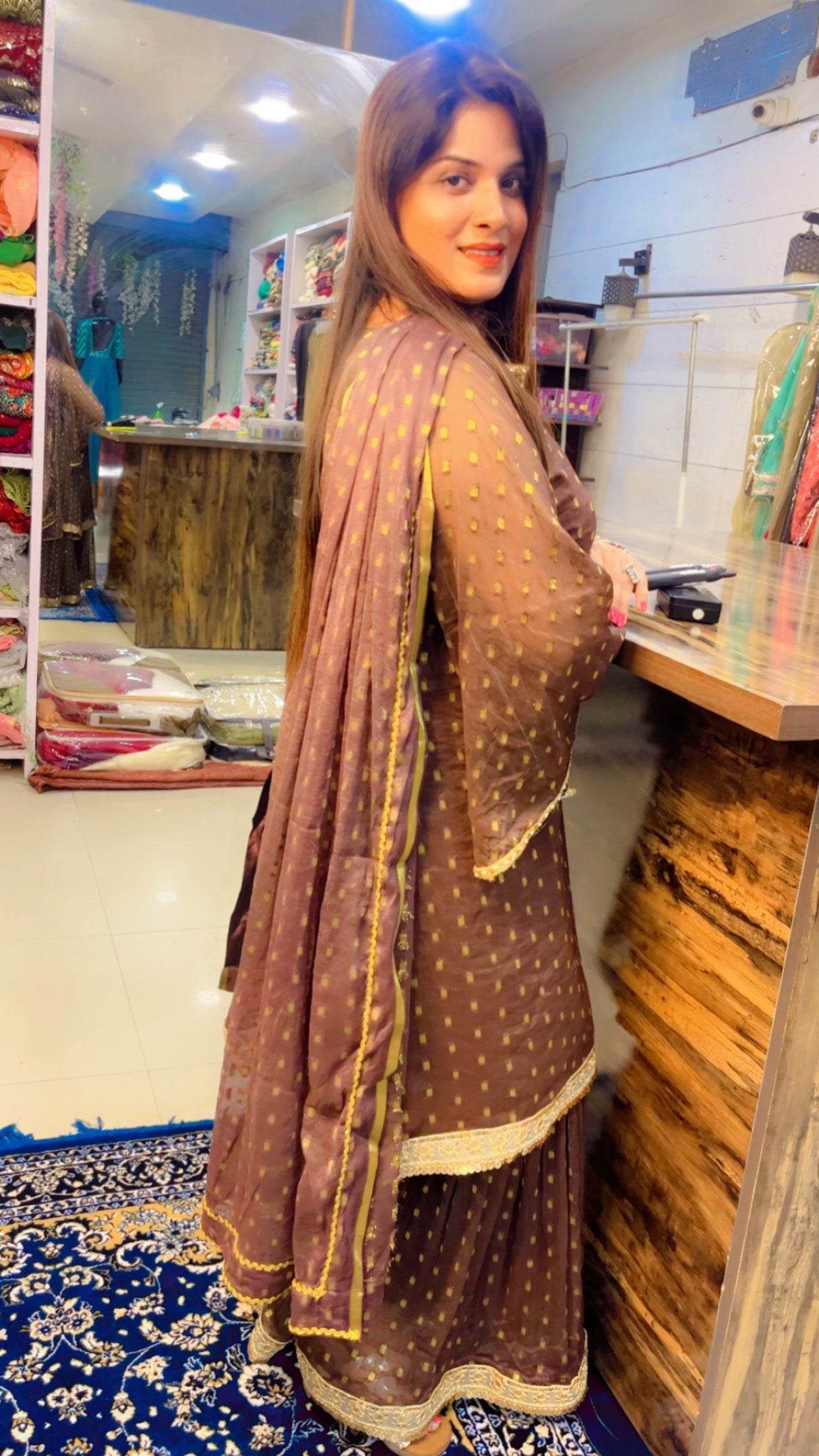 Brown Designer Garara Suit (GS001)