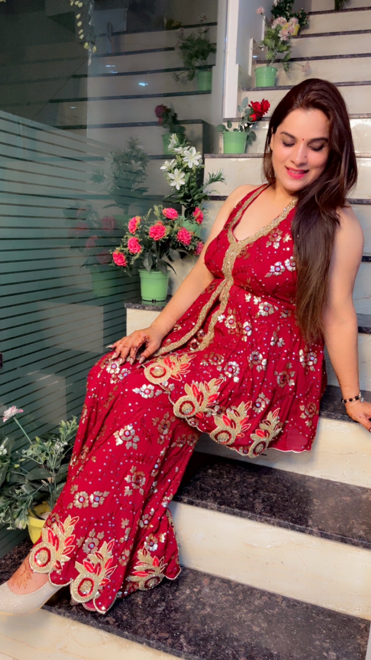 Peplum Style Partywear Outfit