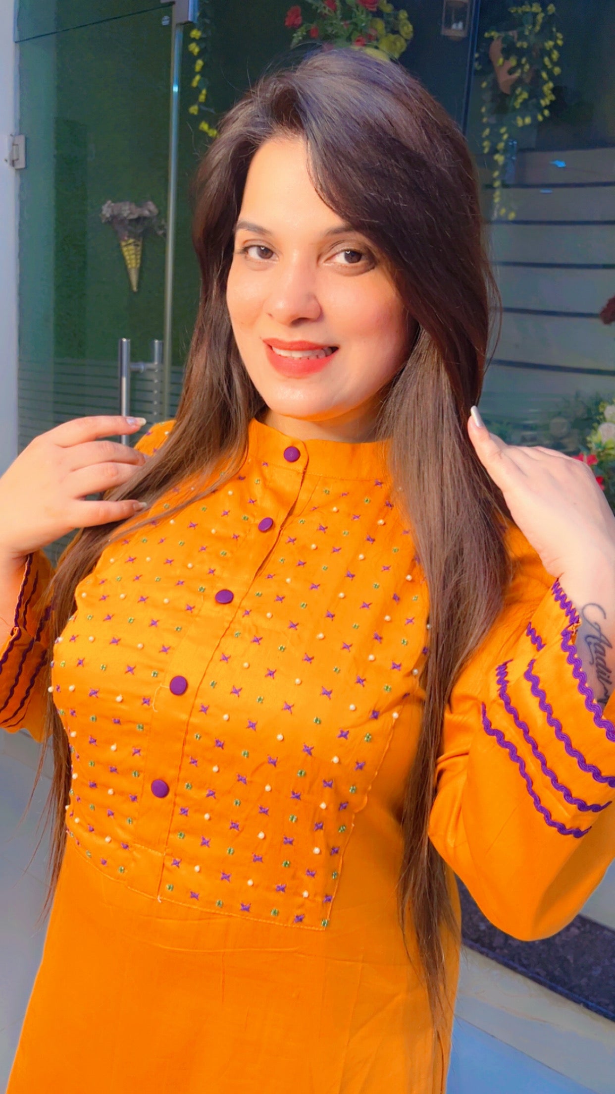 Designer Kurti With Farshi Salwar For Summer (KS)