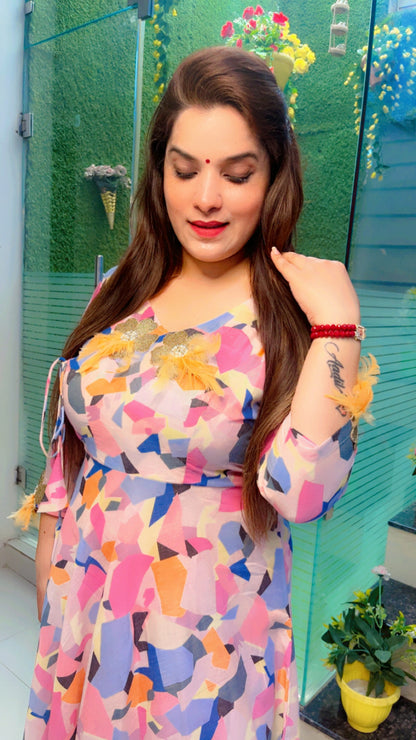 Printed Designer A-line Fit