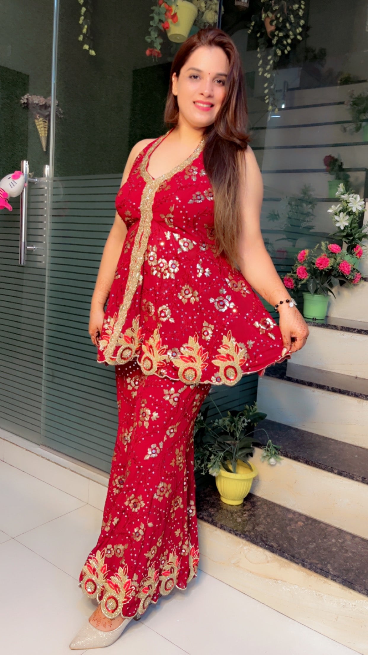 Peplum Style Partywear Outfit