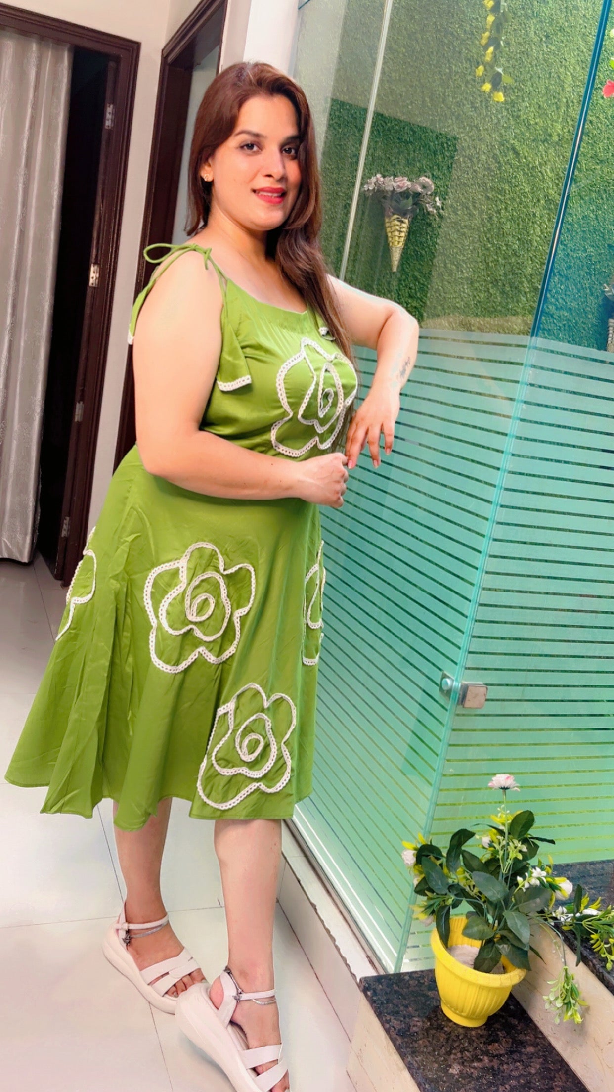 Lace-Worked Tunic with Tassels
