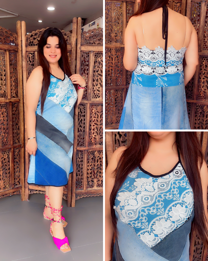 Denim Midi Dress for Vacations