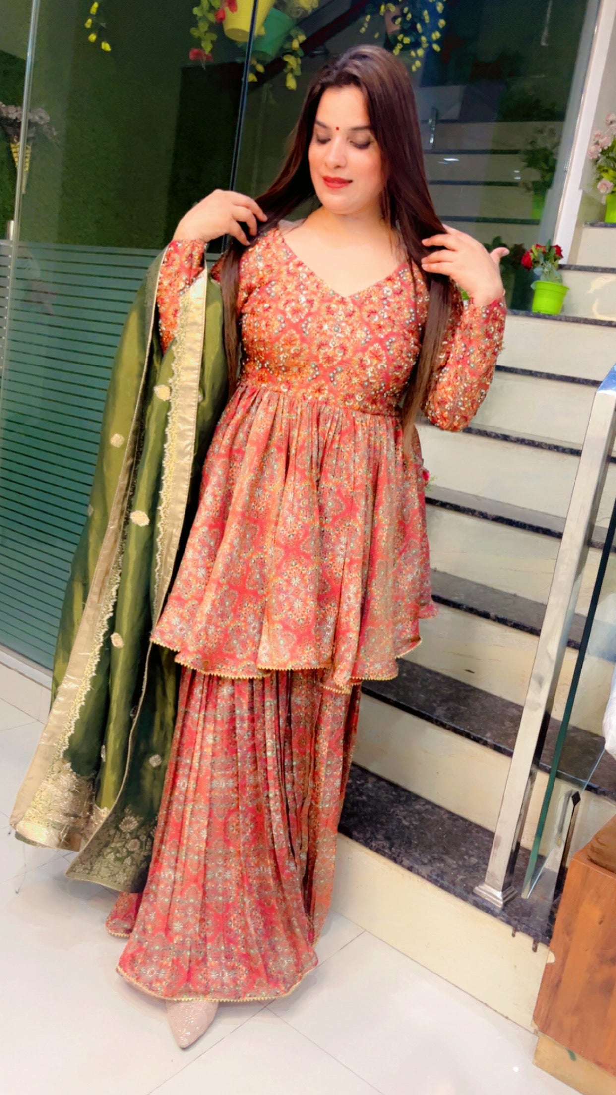 Partywear Embroidered Suit (SH004)