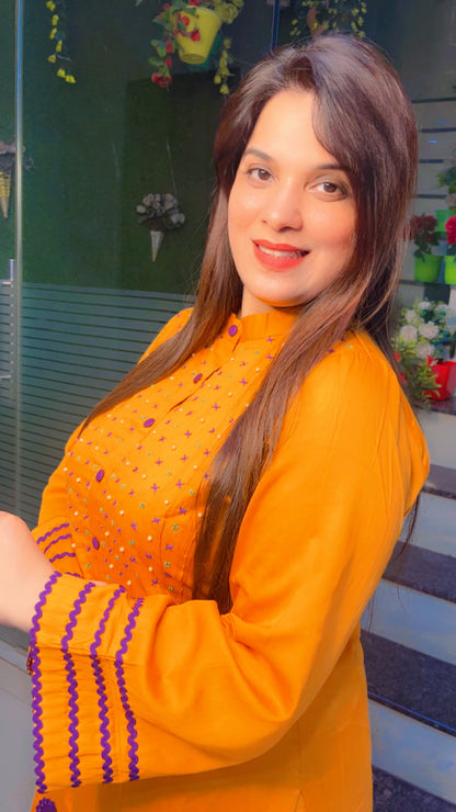 Designer Kurti With Farshi Salwar For Summer (KS)