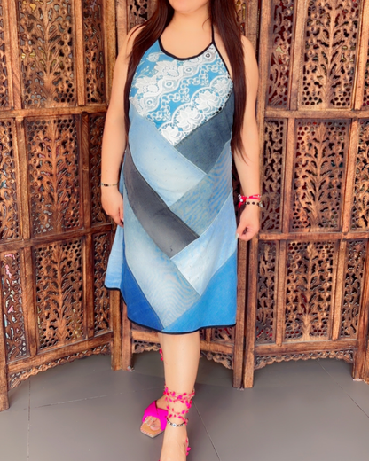 Denim Midi Dress for Vacations
