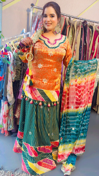 Banarasi Skirt Suit for Weddings