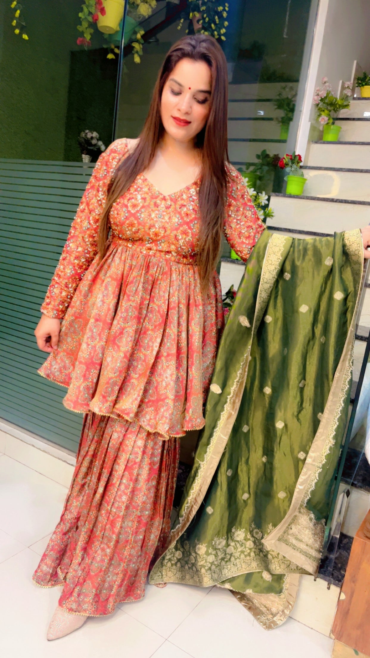Partywear Embroidered Suit (SH004)