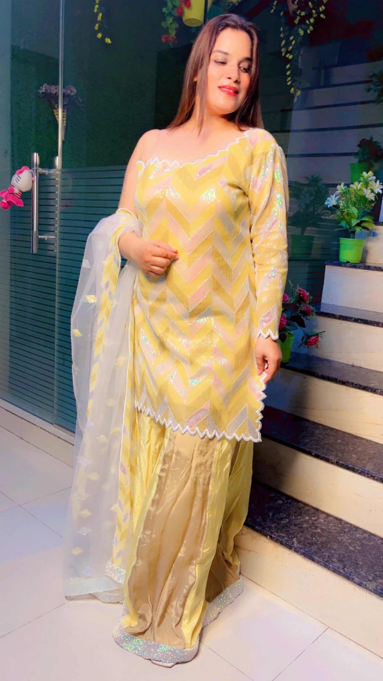 Yellow Designer Wedding Suit (PS010)