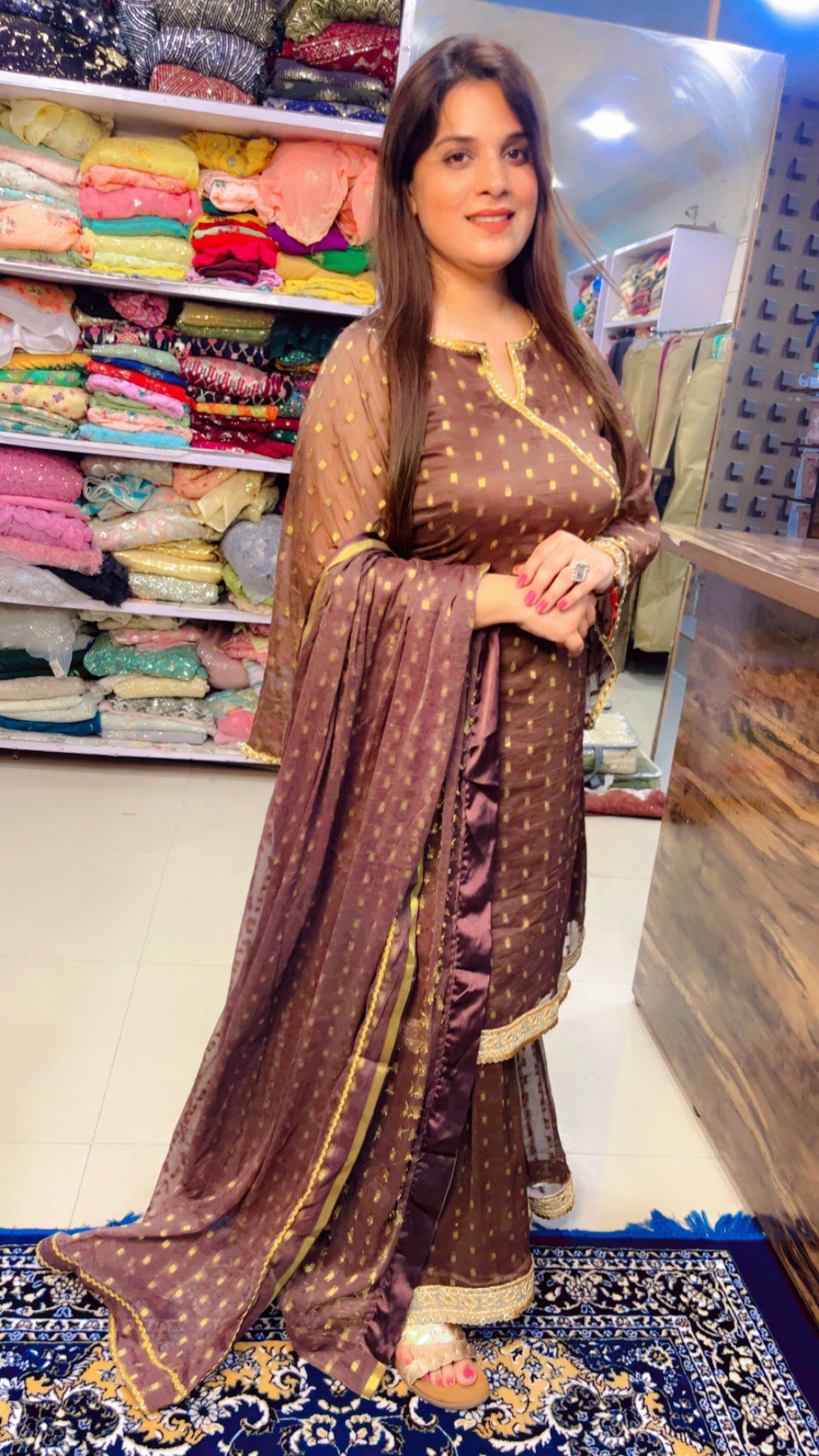 Brown Designer Garara Suit (GS001)