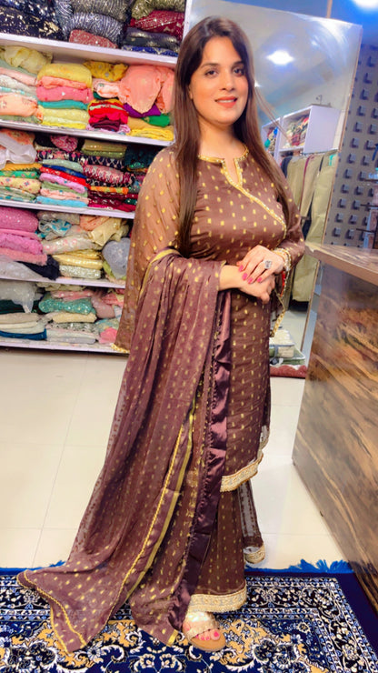 Brown Designer Garara Suit (GS001)