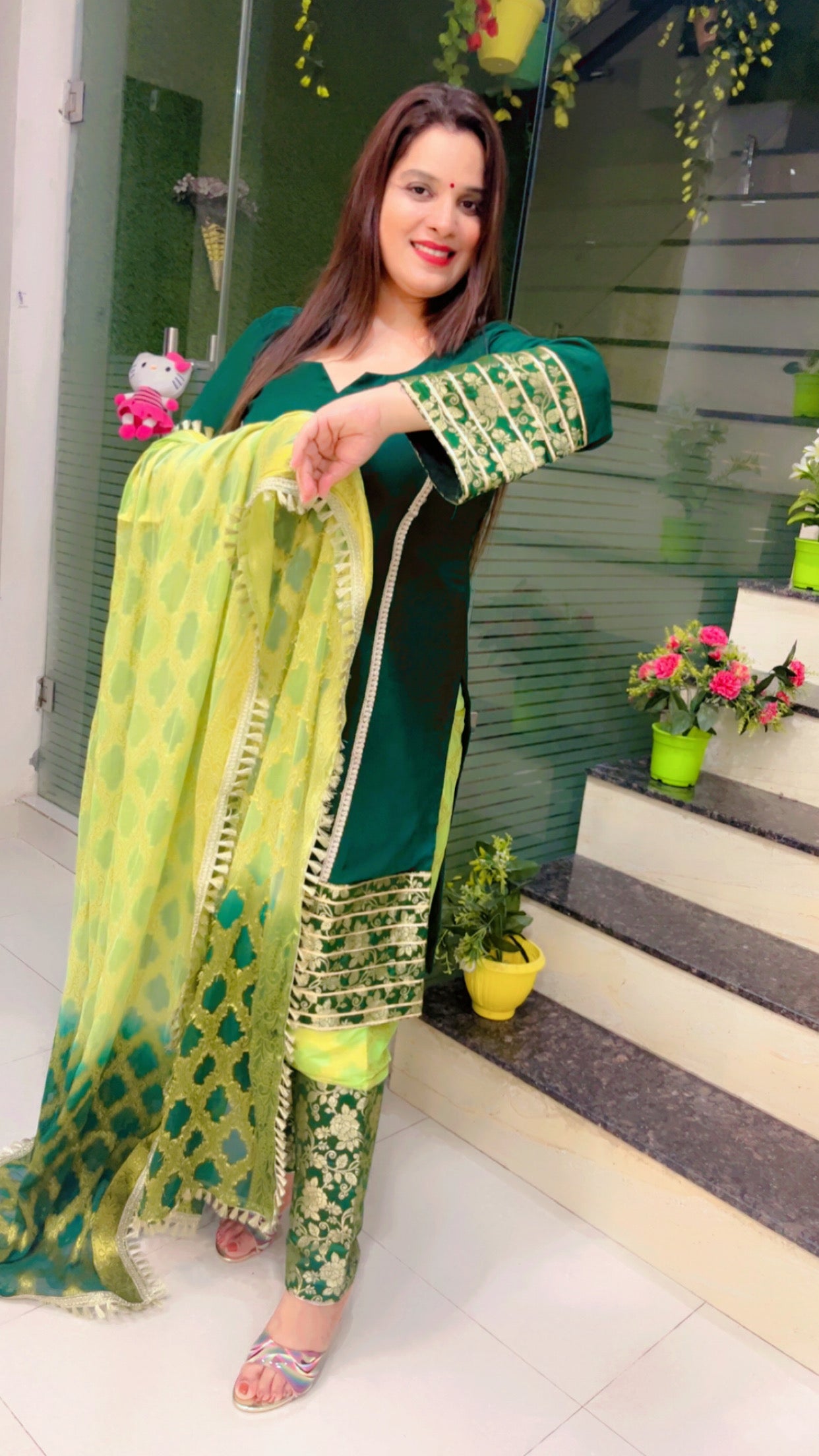 Green Designer Salwar Suit (SS010)