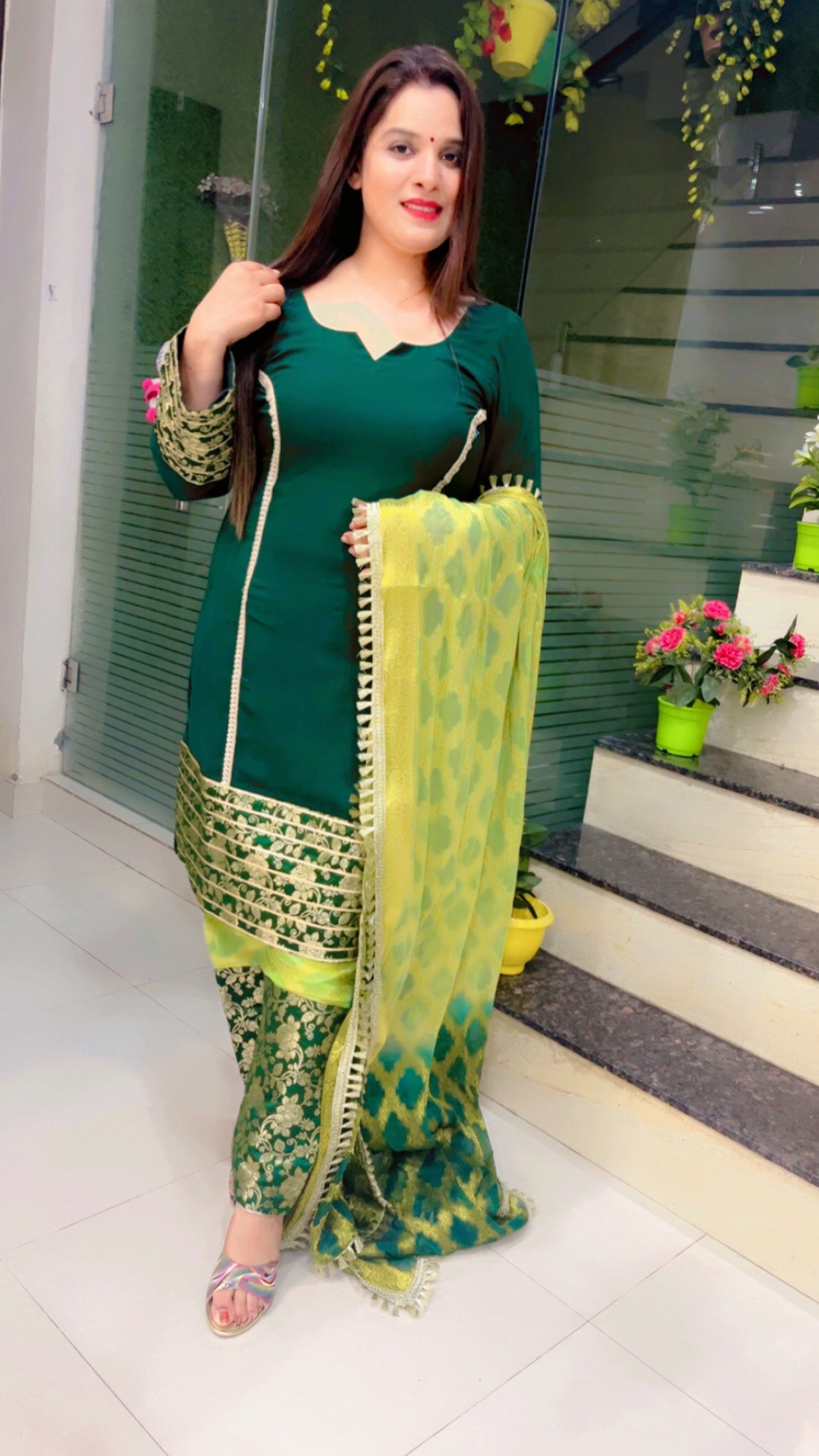 Green Designer Salwar Suit (SS010)
