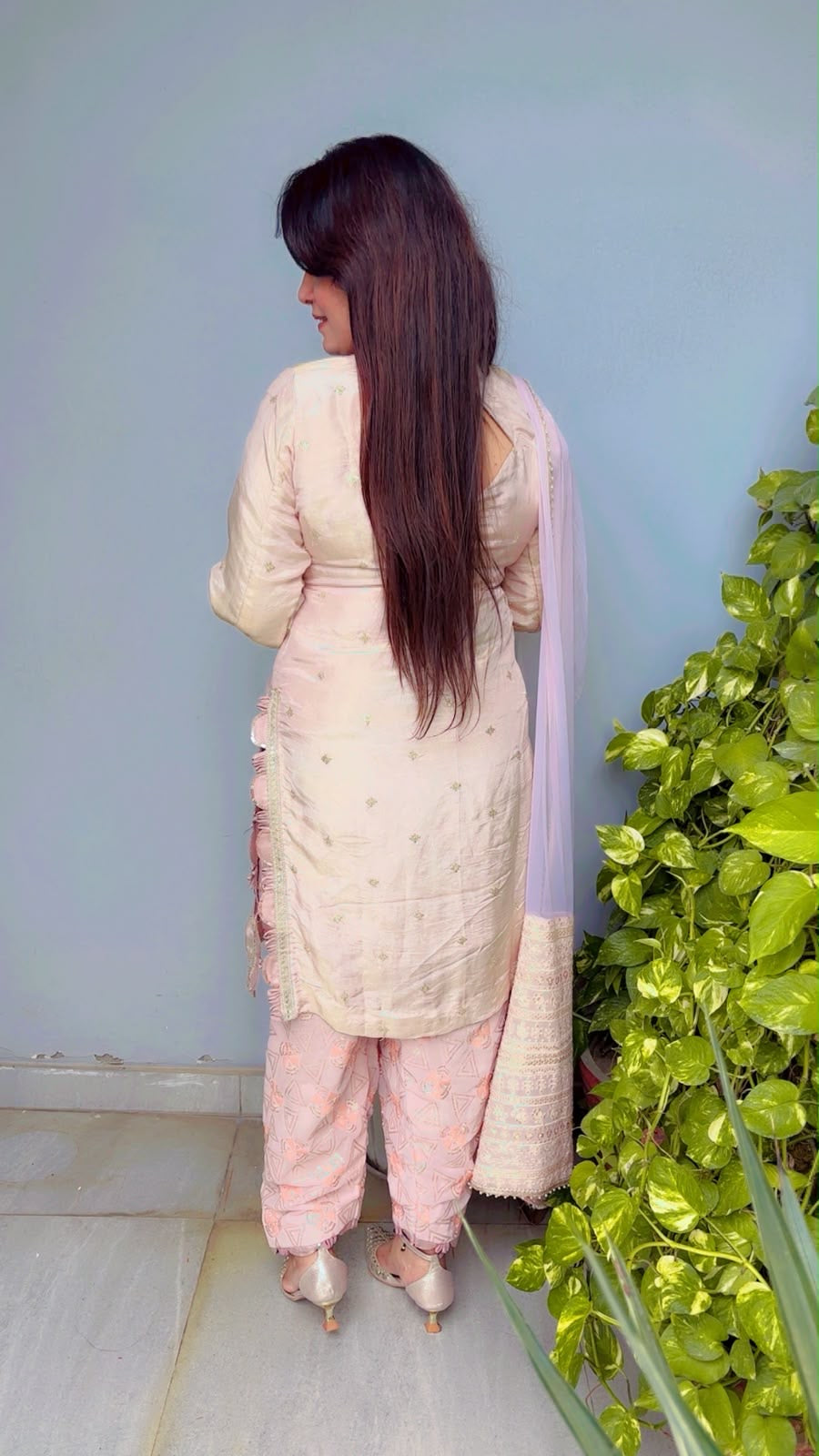 Pink Festive Wear Salwar Suit Set With Dupatta